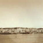Бианки И.К. Панорама Английской набережной, 1860-1870е. Слева Императорская яхта "Стрельна", за ней Императорская яхта "Александрия"