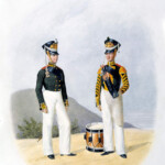 Унтер-офицер и барабанщик в летней форме. 1817-1819 гг.