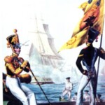 Тамбурмажор и знаменщик Гвардейского экипажа. 1830-1840 гг.